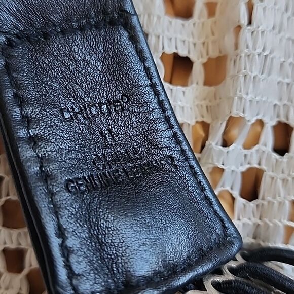 Vintage Chicos Size M Leather, Rhinestone And Metal Belt - Picture 7 of 9